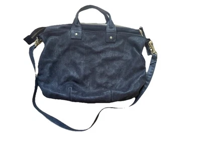 Bolsa satchel Clare V couro preto corpo transversal - Imagem 1 de 4