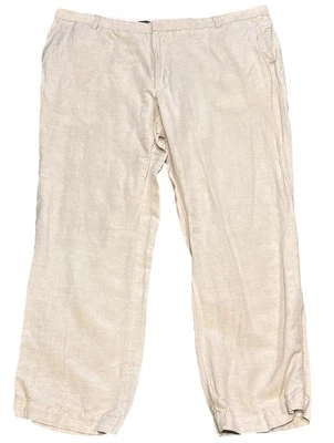 Alfani Mens 42x30 Pants 55% Linen Inseam 30 Cream - Image 1 of 4