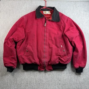 Vtg Carhartt Santa Fe Jacket Size XXL Red Bomber Quilt Lined Union Made JQ160 - Picture 1 of 9