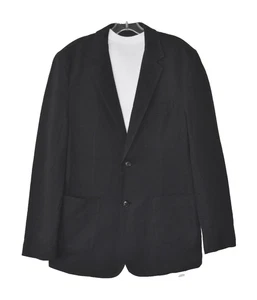 B0 NWT QUINCE Black Organic Cotton Blend Pique Knit Jacket Blazer Size L - Picture 1 of 6