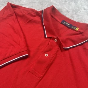 Polo Ralph Lauren Polo Shirt Mens 3XB USA Striped Red White Blue Short Sleeve - Picture 1 of 7