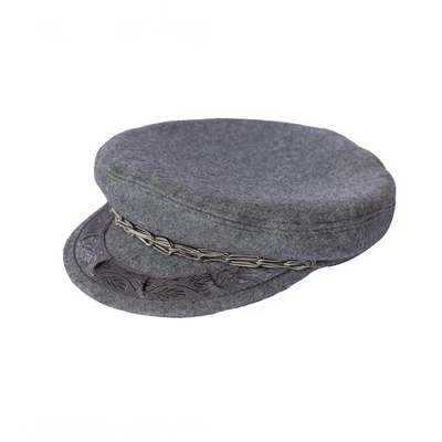 Authentic Greek Fisherman's Cap - Wool - Grey - Image 1 of 4