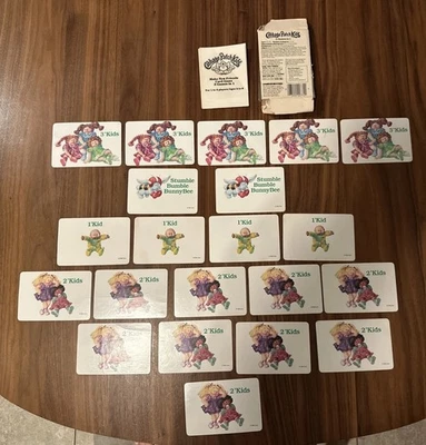 Vintage Cabbage Patch Kids Card Game 1984 Incomplete Set 3 Games in 1 - Image 1 of 4
