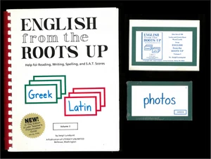 ENGLISH FROM THE ROOTS UP VOLUME 1  BOOK + CARDS Lundquist, Reading Spelling SAT - Picture 1 of 4