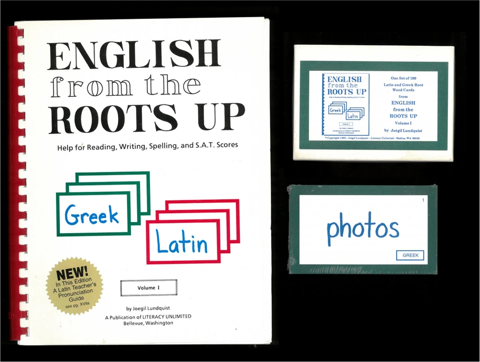 ENGLISH FROM THE ROOTS UP VOLUME 1  BOOK + CARDS Lundquist, Reading Spelling SAT - Image 1 of 4
