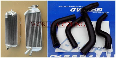 FOR SUZUKI DRZ400E DRZ400 2002-07 MODEL K2/K3/K4 ALUMINUM RADIATOR & BLACK HOSE - Image 1 of 4