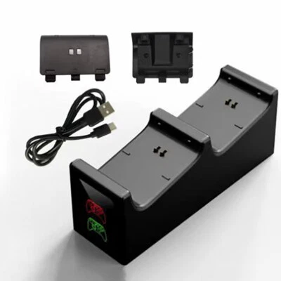 USB Charger Station Dock+Rechargeable Battery For XBox One Series X Controller - Image 1 of 4