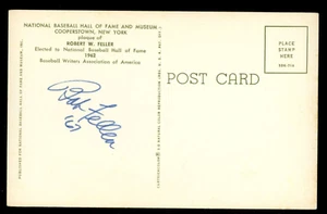 Bob Feller - MLB Baseball Hall of Fame - Autographed Cooperstown Postcard - Picture 1 of 2
