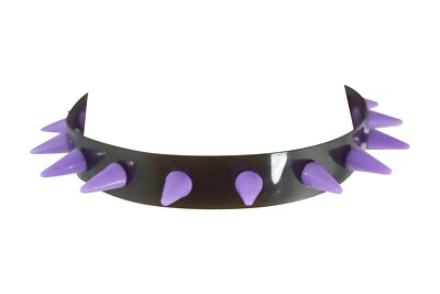 Cyber Rave Cyber Goth Fluorescente Neón Pico Collar PVC Goma Gargantilla Collar Foto 1 de 3