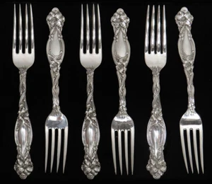 HORQUILLAS DE ALMUERZO FRONTENAC INTERNATIONAL (6) PLATA ESTERLINA 7 1/8 - Imagen 1 de 4