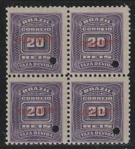 D4779: Brazil #J29 Mint Block, "Specimens", NH, Scarce!! - Picture 1 of 1