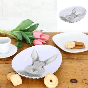 Juego de 3 platos de galletas platos de metal platos decorativos huevos de Pascua dulces Pascua - Imagen 1 de 7