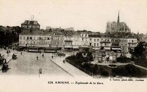 Old postcard, trams, Amiens France - Picture 1 of 1