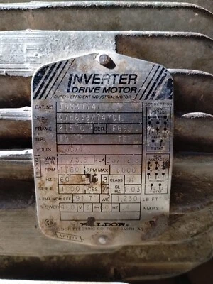 Baldor 10 HP 1760 RPM Electric Motor - (EM3774T) - Image 1 of 4