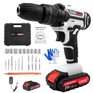 21V Cordless Combi Drill Electric Powerful Driver Screwdriver Battery LED Light - Picture 1 of 16