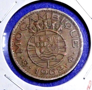 MOZAMBIQUE/PORTUGAL 1962 (1) ESCUDO "U-GRADE" KM 82 BRONZE (XF) LOW MINTAGE #3 - Picture 1 of 2