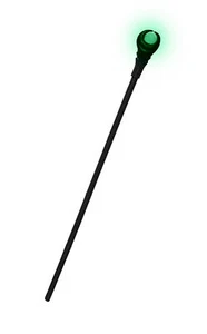 Light Up Orb Evil Queen Wizard Witch Staff Magic Wand Walking Stick Crystal Ball - Picture 1 of 9