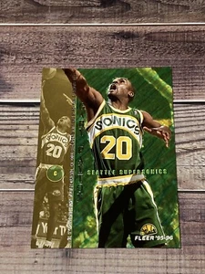 1995-96 Fleer #180 Gary Payton Seattle Supersonics Basketball Card - Picture 1 of 2