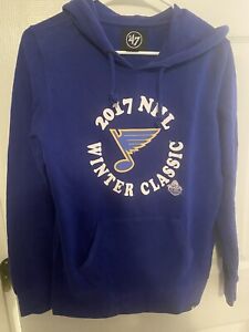 Womens 47 Brand St Louis Blues 2017 Winter Classic Hoodie Sweatshirt