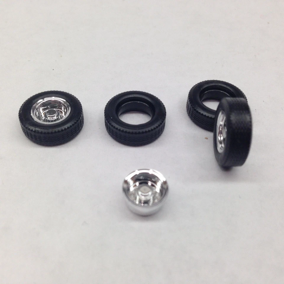 Neumáticos y ruedas HO 1:87 Herpa # 83577, cromo sin ejes para remolques 60 piezas. Foto 1 de 1