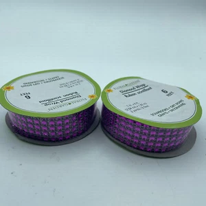 Lot of 2 Floral Garden Diamond Wrap Ribbon 1” Inch 6 Ft. /2 Yards)Pink - Picture 1 of 4
