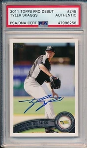 Tyler Skaggs Los Angeles Angels Auto Signed 2011 Topps Pro Debut Card ~ PSA/DNA - Picture 1 of 7