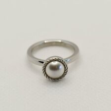 Brosway Tring steel ring with synthetic pearl