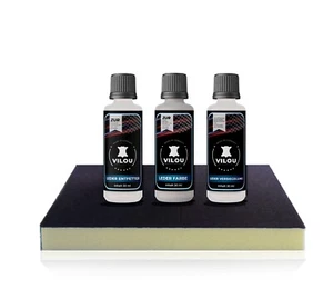 50ml leather steering wheel care set "M" black for Audi BMW Mercedes by "VILOU" - Picture 1 of 12