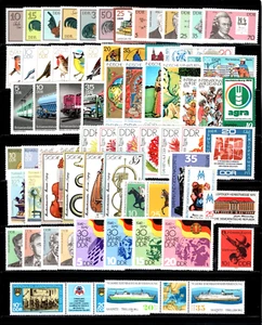 GERMANY: DDR/GDR, Sc#1976/B188, 1979 Collection: 70+ Stamps & 5 S/S Mint NH OG - Picture 1 of 4