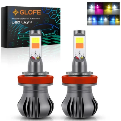 2X Switchback Strobe Flash LED Fog Driving Light Bulbs DRL H11 H8 H9 Replacement - Image 1 of 4