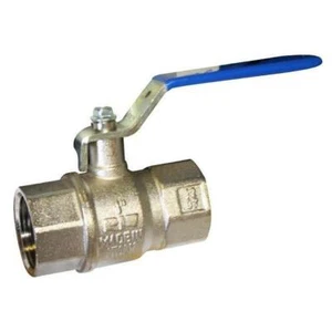BRASS BSPP BALL VALVE - BLUE LEVER HANDLE - GAS/WRAS APPROVED - Picture 1 of 1