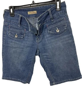 Vintage Paris Blues Bermuda Shorts Size 7 Beach Comfortable Classic Jean Shorts - Picture 1 of 3