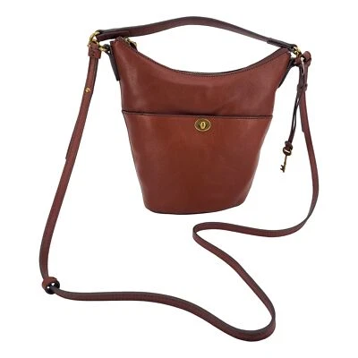 Fossil Talulla Pequeño Hobo Para Mujer Teléfono Cartera Bolso de Hombro Bolsillo Brandy Foto 1 de 4