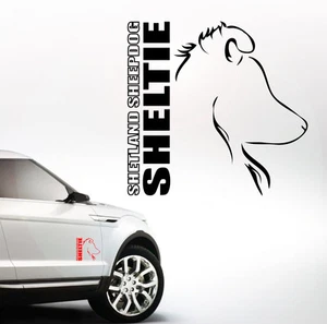 Auto Aufkleber SHETLAND SHEEPDOG SHELTIE Profil Hund Hunde Wilsigns SIVIWONDER - Bild 1 von 2