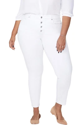 NYDJ Ami Skinny Ankle Jeans Optic White - Image 1 of 2