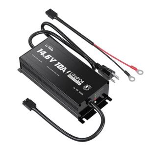 LiTime 14.6V 10A Smart LiFePO4 Charger for 12V Lithium Battery IP65 Waterproof - Picture 1 of 8