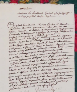 VERS 1770 LETTRE DU FUTUR MARECHAL DE NOAILLES DUC DE MOUCHY - Picture 1 of 2
