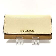 Auth MICHAEL KORS - Beige Light Brown Leather Other Style Wallet