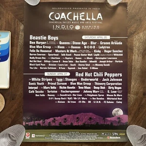 Póster oficial de Coachella 2003 mercancía auténtica del festival promoción RARA - Imagen 1 de 6