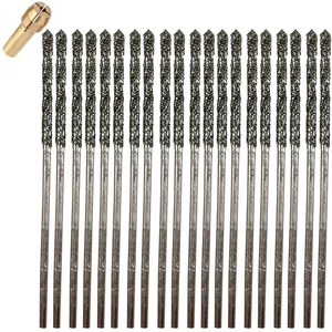 Drilax 20-Piece 1mm Diamond Bits w/ Collet | Sea Glass Shell Gem Drill Set for D - Picture 1 of 10