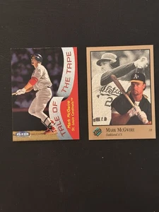 Mark McGwire x2 Card Lot 1998 Fleer Tale Of The Tape 1992 Studio - Bild 1 von 2