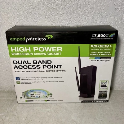 Amped Wireless High Power 600mw Wireless Dual Band Access Point Long Range Wi-Fi - Image 1 of 4