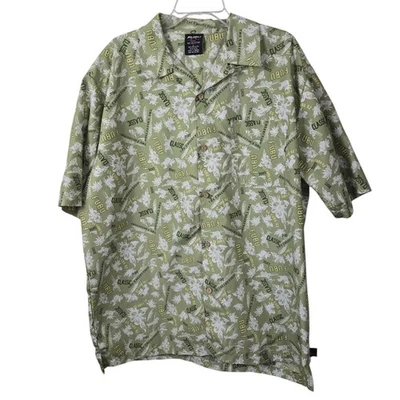 Vintage FUBU Print Spell Out Green Hip Hop Streetwear Shirt Polo Pocket Y2K L - Image 1 of 4