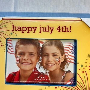 Cornice portafoto Sonoma Life Style Happy 4 luglio patriottica 4x6 - Foto 1 di 6