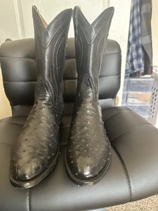 Rujo Cowboy Boots Full Quill Ostrich - Picture 1 of 7
