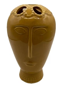 Moderne Kopf Vase Blume Gold Keramik 8,5x5" - Bild 1 von 6