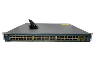 Cisco WS-C3750-48TS-S 48 Port Switch - TESTED + FACTORY RESET w/ POWER CORD!! - Picture 1 of 4