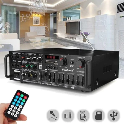 2000W Verstärker Stereo Amplifier HIFI Digital | Bluetooth FM USB Vollverstärker - Bild 1 von 4