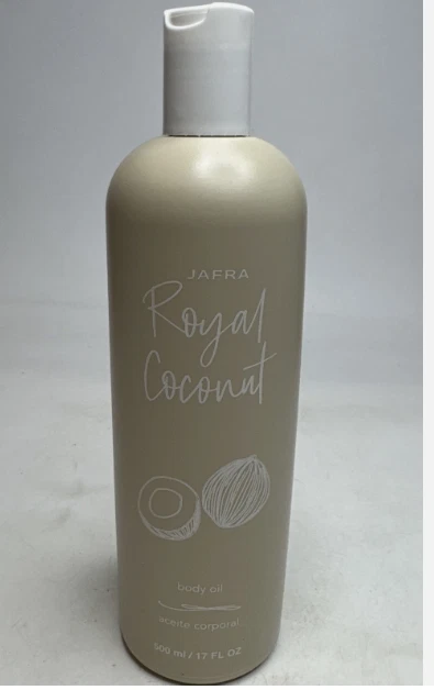 JAFRA ROYAL COCONUT BODY OIL 17 OZ  500 ml ACEITE CORPORAL DE COCO - Image 1 of 1