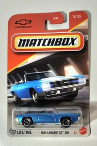 2025 Matchbox 1969 Camaro SS 396 #72/125 Chevrolet Convertible Blue - Picture 1 of 7